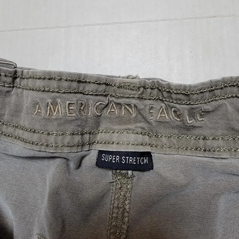 American Eagle Taupe Paperbag Shorts SZ 8